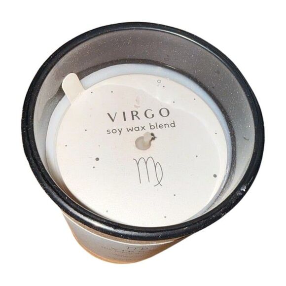 Threshold 8oz Glass Jar Zodiac Virgo Candle Black - Soy & Paraffin Wax - Picture 2 of 3
